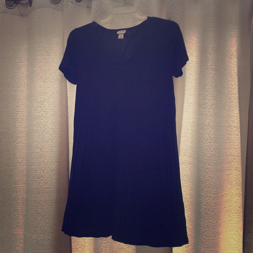 Black T-Shirt Dress/Cover-Up